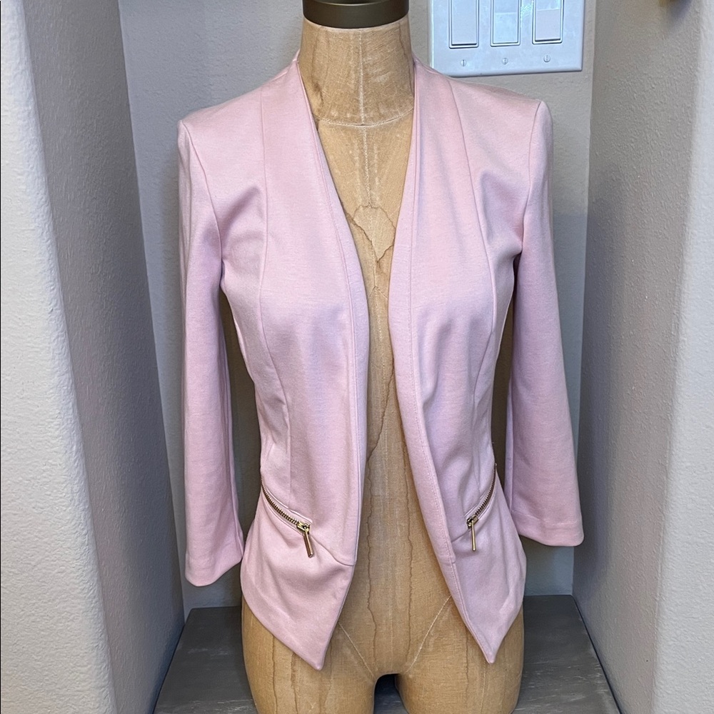 Guess Blush Suede Open Front Blazer - XS 💖